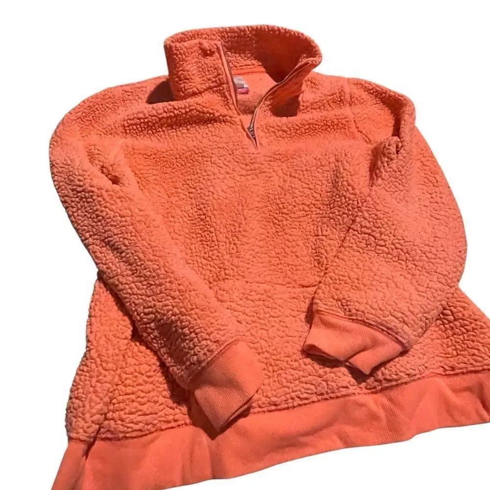No Boundaries XXL Cozy Orange Sherpa Pullover
